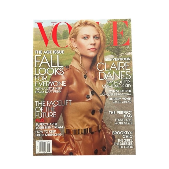 Vogue Magazine August 2013 The Age Issue Claire Danes Cover Fashion Beauty Style - Picture 1 of 4